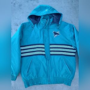 Rare Logo Athletic Jacket Medium San Jose Sharks